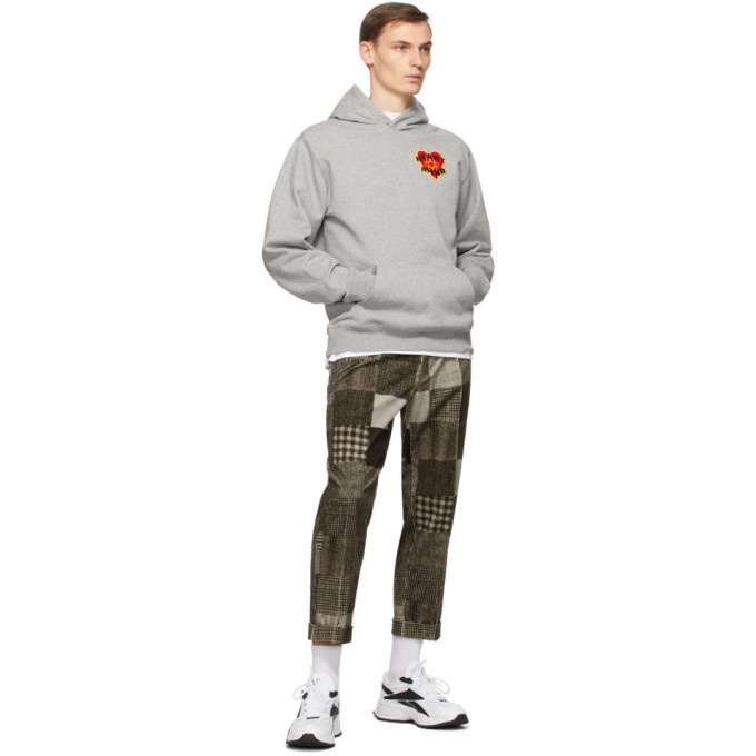 BILLIONAIRE BOYS CLUB BILLIONAIRE BOYS CLUB GREY HEART AND MIND HOODIE