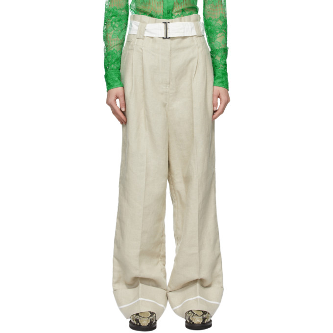 Ganni Roll Up Hem Centre Pleat Wide Leg 