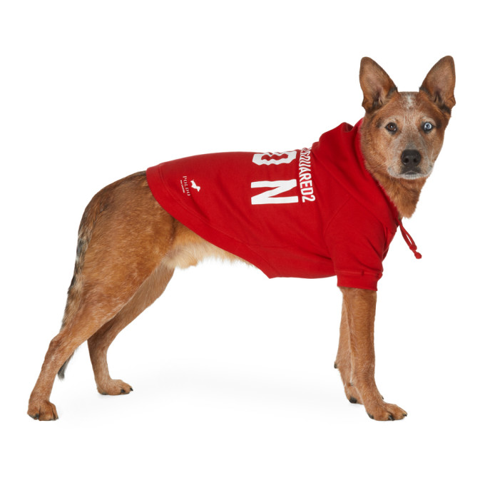 DSQUARED2 RED POLDO DOG COUTURE EDITION ICON OTTAWA HOODIE