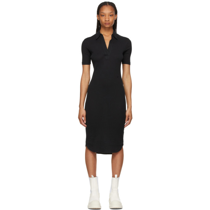 HELMUT LANG BLACK POLO DRESS