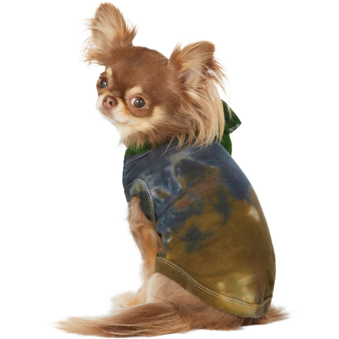 Collina Strada Ssense Exclusive Brown & Navy Tie-dye Bow T-shirt In Woodland