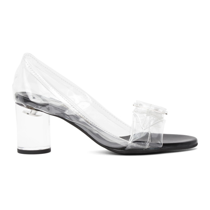 Comme Des Garçons Mid-heel Transparent Sandals In 1 Clear