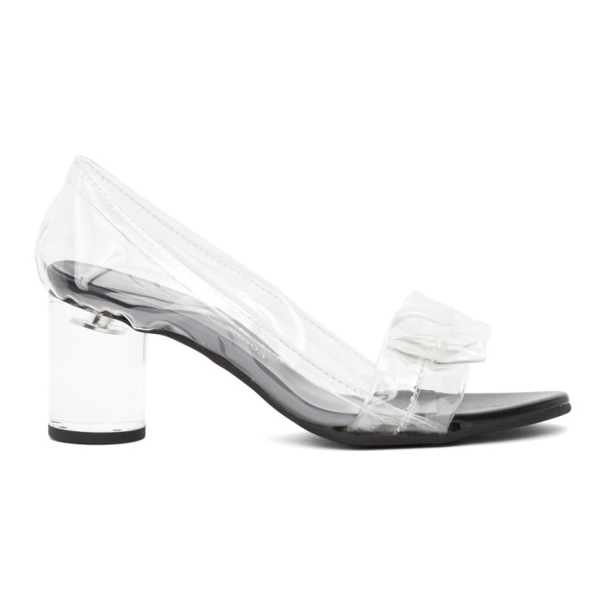 Comme Des Garçons Mid-heel Transparent Sandals In 1 Clear