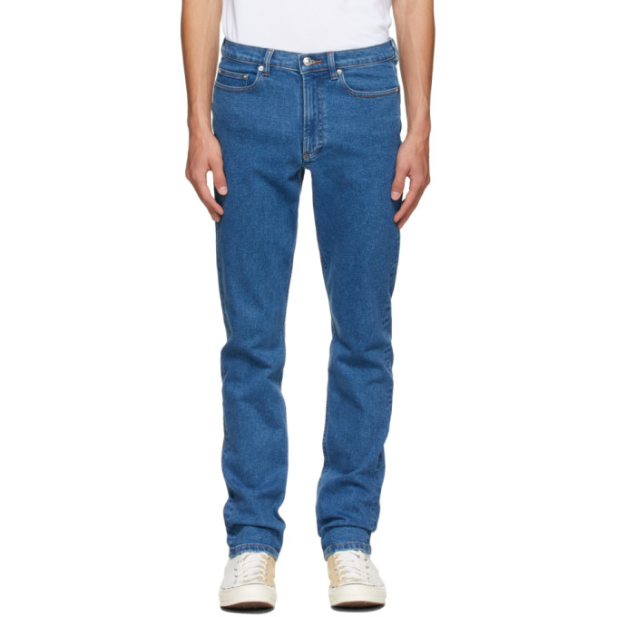 A.p.c. Indigo Middle Standard Jeans In 