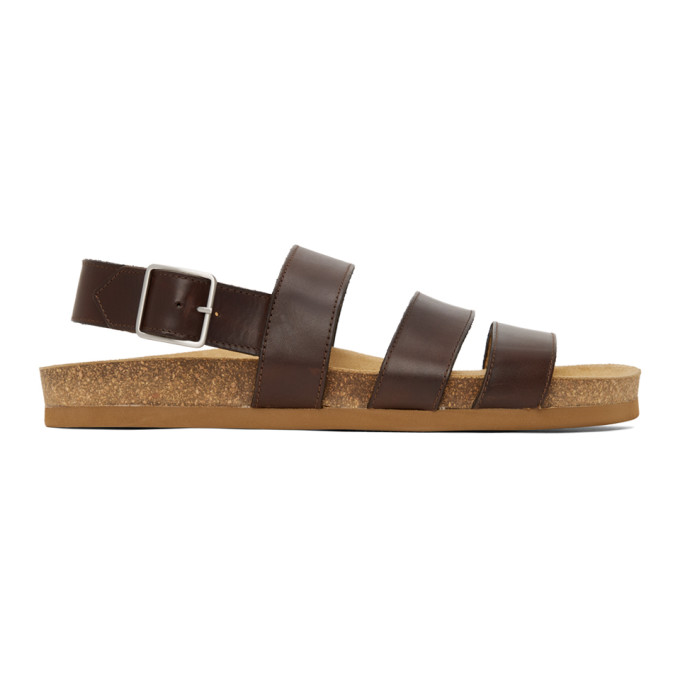 APC BROWN RAPHAEL SANDALS