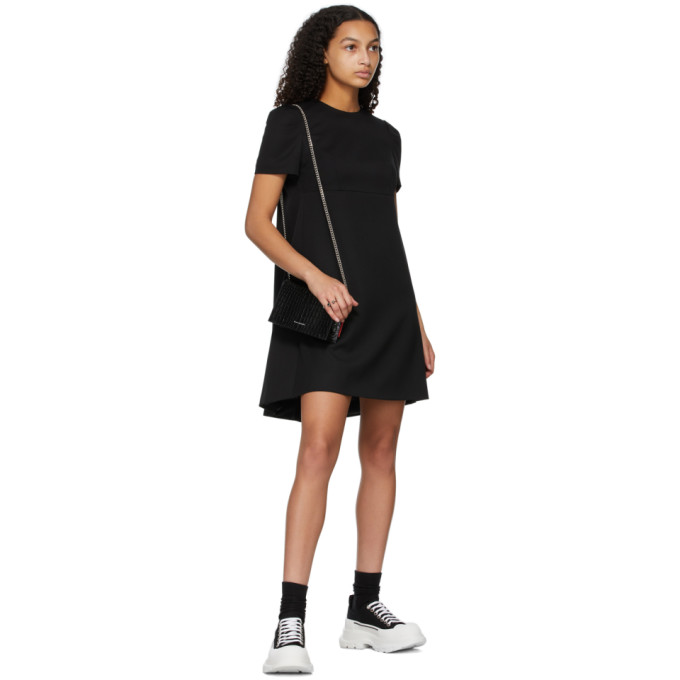 ALEXANDER MCQUEEN ALEXANDER MCQUEEN BLACK AND WHITE TREAD SLICK PLATFORM LOW SNEAKERS