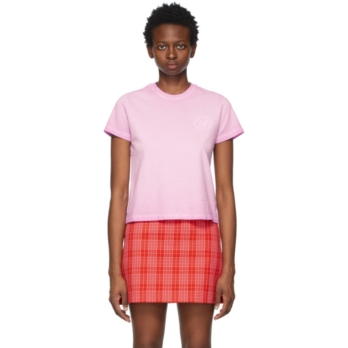 Opening Ceremony Logo-embroidered Cotton T-shirt In Mauve Mauve