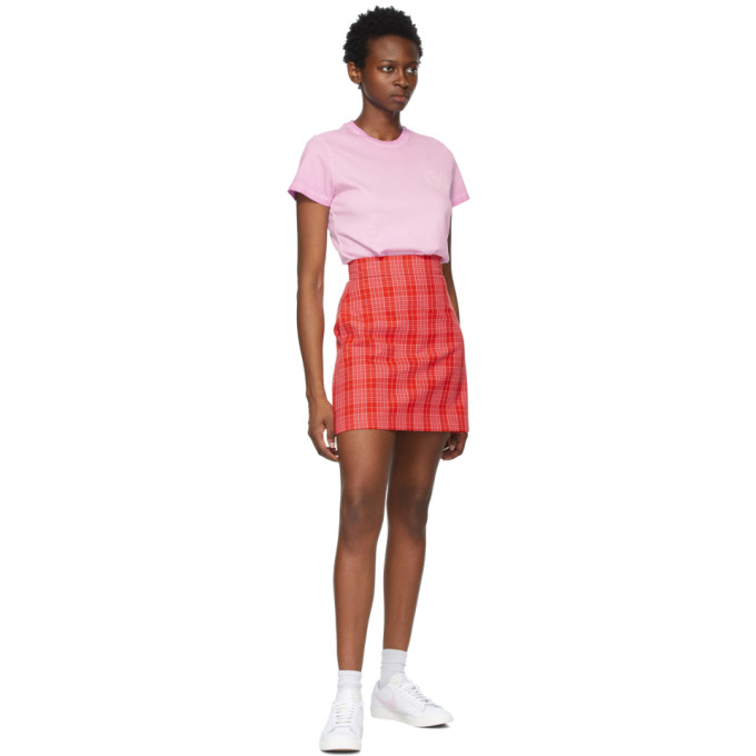 Opening Ceremony Logo-embroidered Cotton T-shirt In Mauve Mauve