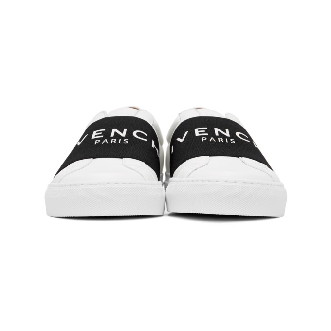 GIVENCHY GIVENCHY WHITE AND BLACK ELASTIC URBAN STREET SNEAKERS