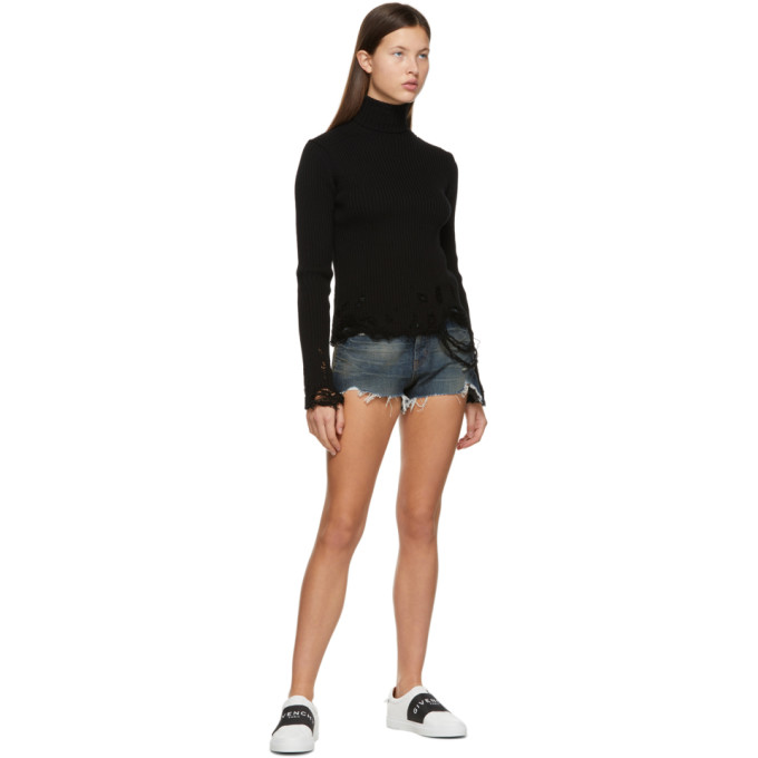 GIVENCHY GIVENCHY WHITE AND BLACK ELASTIC URBAN STREET SNEAKERS
