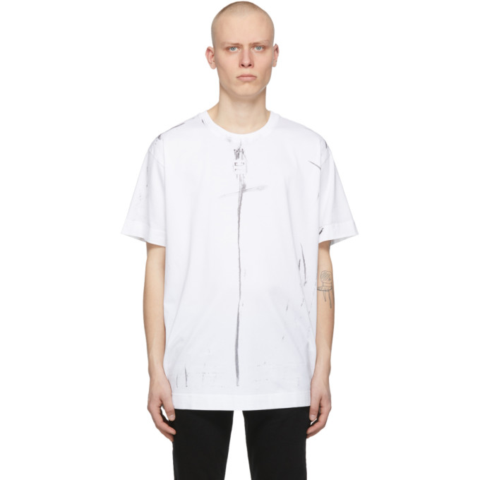 Click to view more detailed imagery on our partner's website Givenchy Oversized Trompe L'oeil Ring T-shirt, White In 100-white