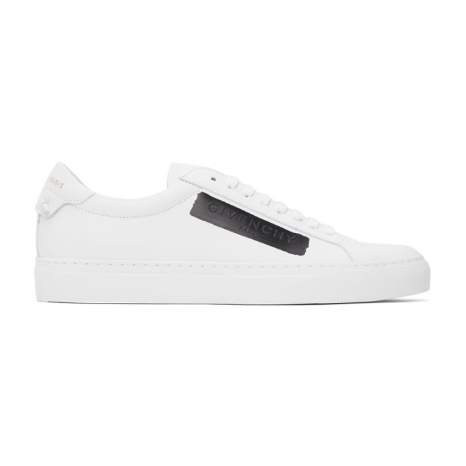 GIVENCHY WHITE & BLACK LATEX BAND URBAN KNOTS SNEAKERS