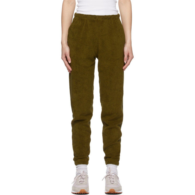 Shop Gil Rodriguez Ssense Exclusive Green Terry Beachwood Lounge Pants In Olive