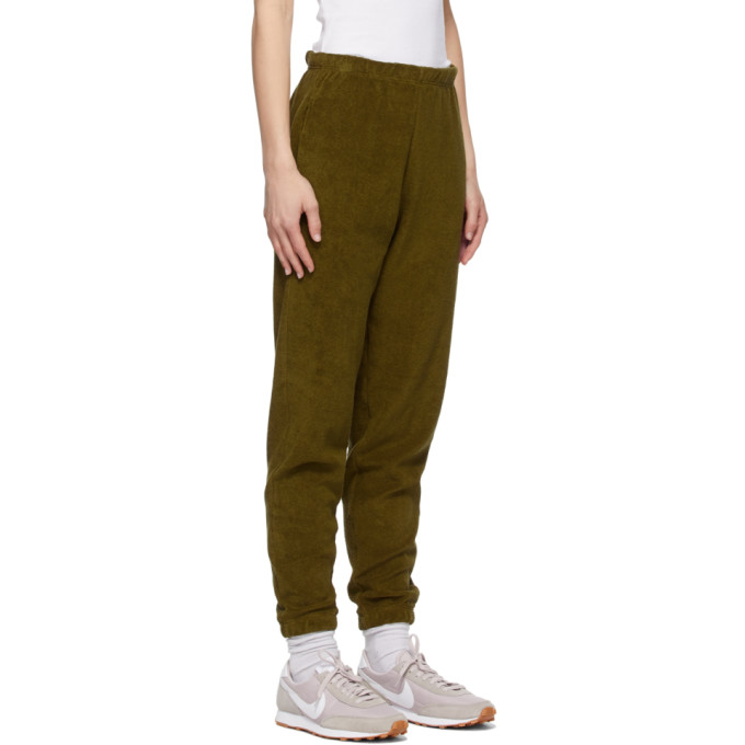 Shop Gil Rodriguez Ssense Exclusive Green Terry Beachwood Lounge Pants In Olive