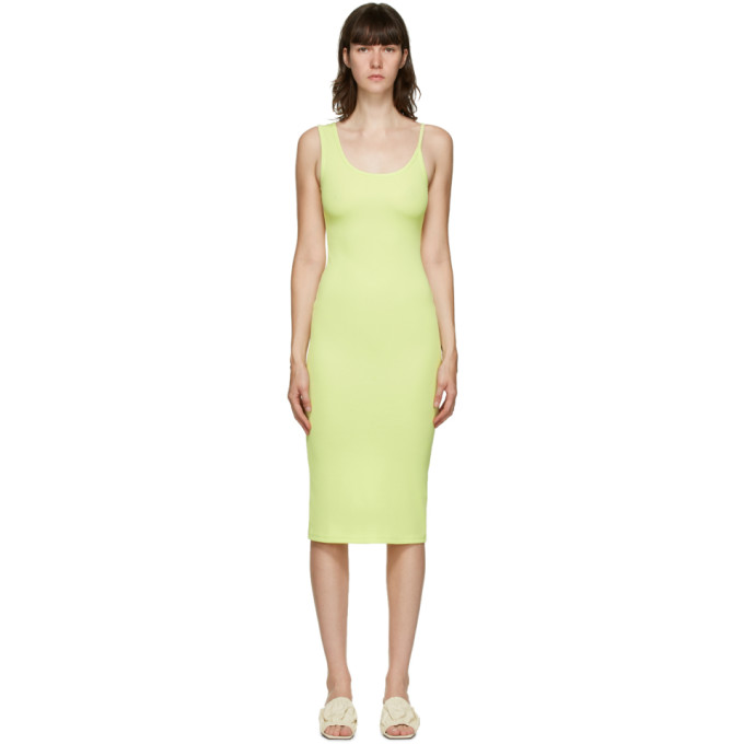 CHRISTOPHER ESBER SSENSE EXCLUSIVE GREEN ASYMMETRIC STRAP MIDI DRESS