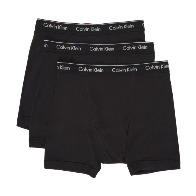 Calvin Klein Underwear Three-pack Black Classic Fit Boxer Briefs