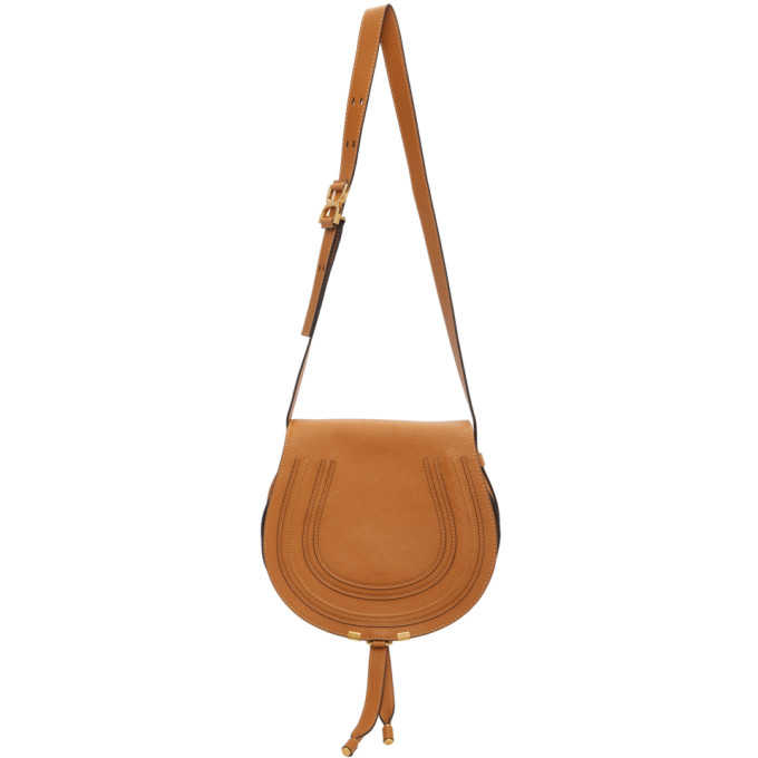 Click to view more detailed imagery on our partner's website Chloé Marcie Medium Leather Crossbody In 211 Autumna