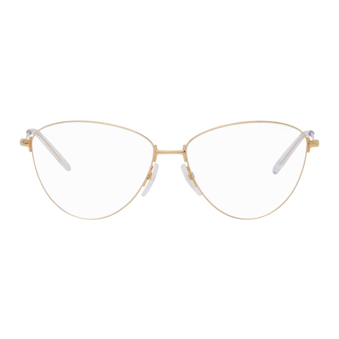 BALENCIAGA GOLD CAT-EYE GLASSES