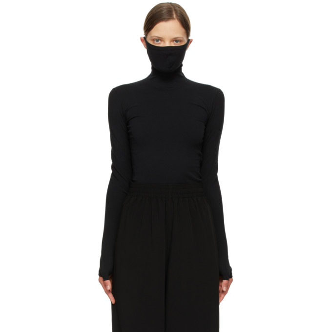 BALENCIAGA BLACK MASK TURTLENECK