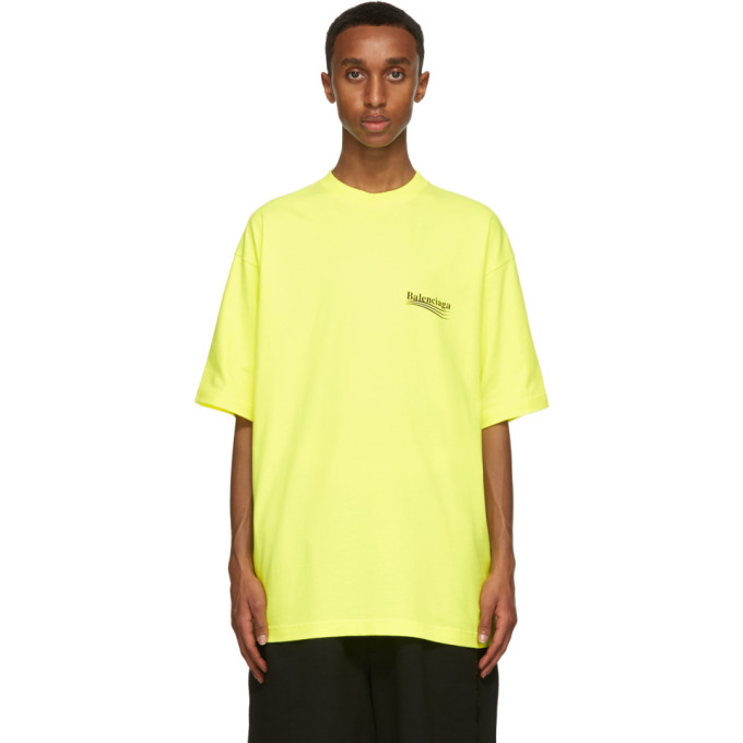 Balenciaga Political Logo Cotton Jersey 