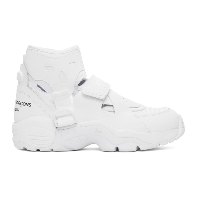 COMME DES GARÇONS HOMME DEUX WHITE NIKE EDITION AIR CARNIVORE SNEAKERS