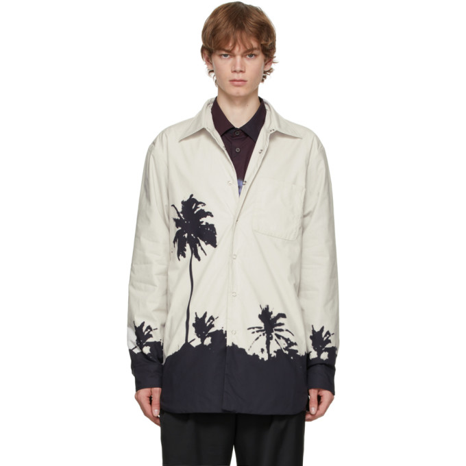 DRIES VAN NOTEN GREY LEN LYE EDITION PADDED SHIRT
