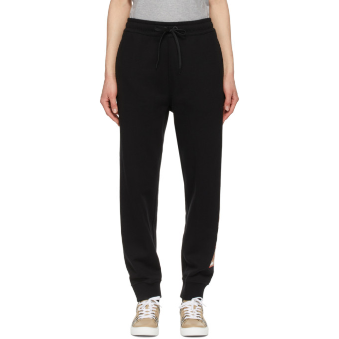 BURBERRY BLACK LOGO LOUNGE PANTS