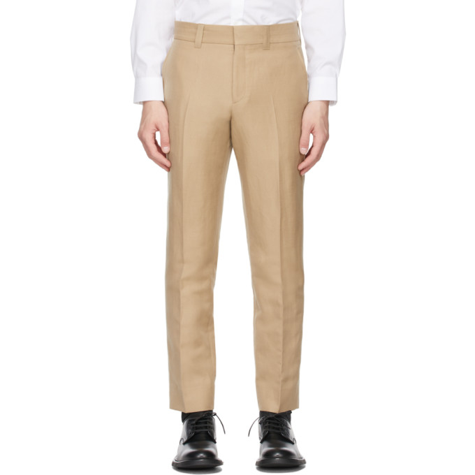 BURBERRY BEIGE CROPPED TAILORED TROUSERS