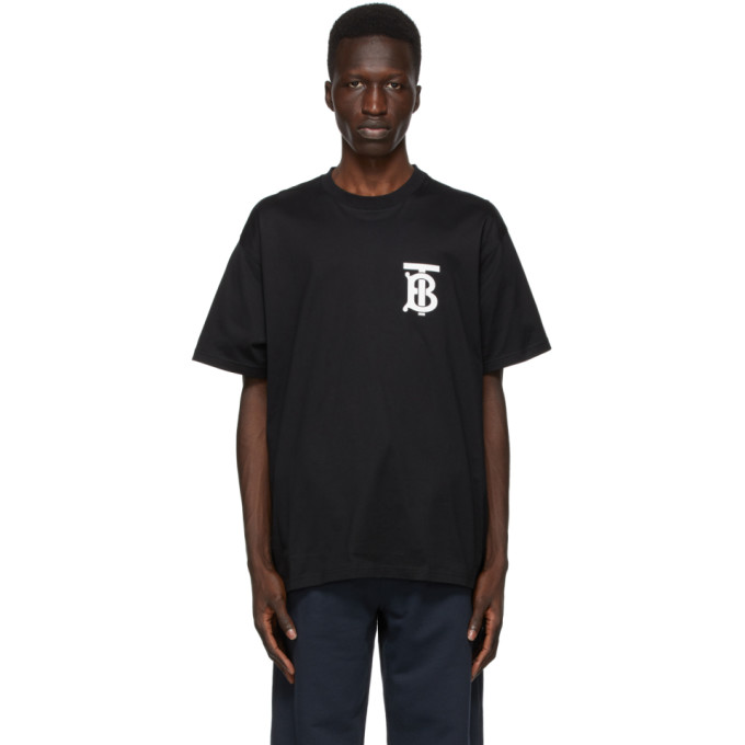 BURBERRY BURBERRY BLACK TB MONOGRAM EMERSON T-SHIRT