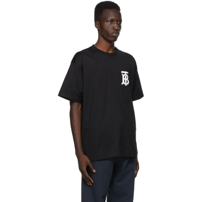 BURBERRY BURBERRY BLACK TB MONOGRAM EMERSON T-SHIRT