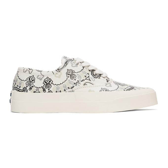 MAISON KITSUNÉ WHITE BANDANA PRINT LOW SNEAKERS