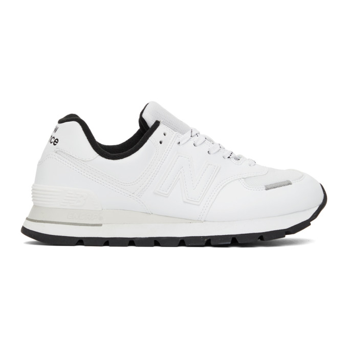 NEW BALANCE WHITE 574 RUGGED SNEAKERS