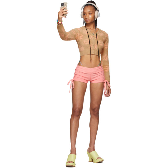 IM SORRY BY PETRA COLLINS SSENSE EXCLUSIVE PINK TERRYCLOTH SHORTS