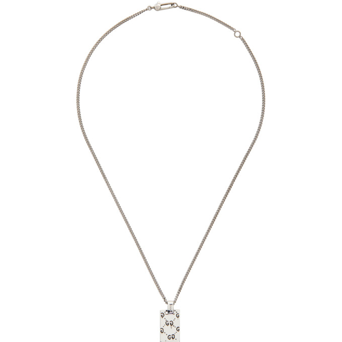 Gucci Silver Trouble Andrew Edition Silver Ghost Pendant Necklace