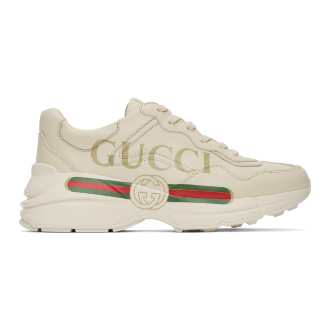 Click to view more detailed imagery on our partner's website Gucci Off-white Rhyton Logo Sneakers In 9522 Ivoire