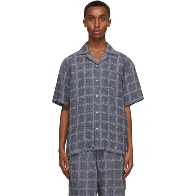 JW ANDERSON JW ANDERSON NAVY SHORT SLEEVE SHIRT