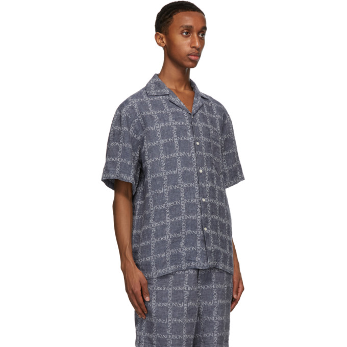 JW ANDERSON JW ANDERSON NAVY SHORT SLEEVE SHIRT
