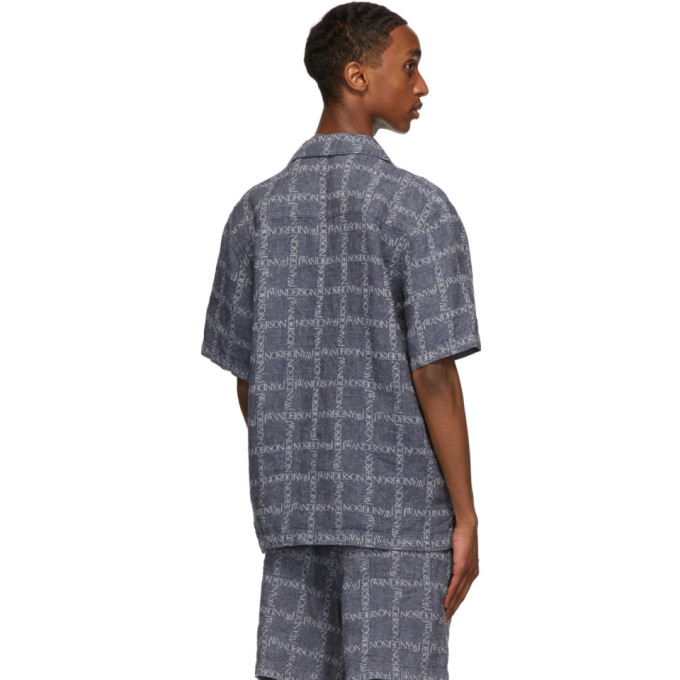 JW ANDERSON JW ANDERSON NAVY SHORT SLEEVE SHIRT