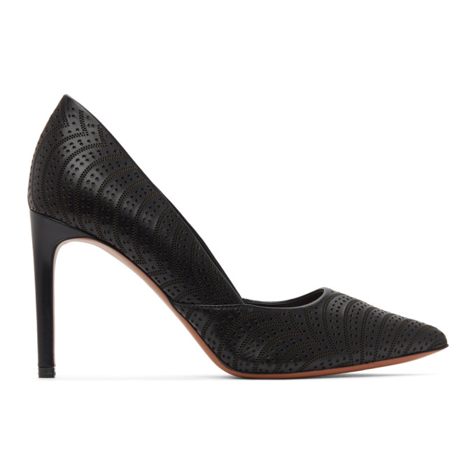 Alaïa Black Vienne Vague Heels In 999 Black