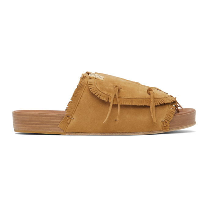 VISVIM TAN CHRISTO FOLK SANDALS