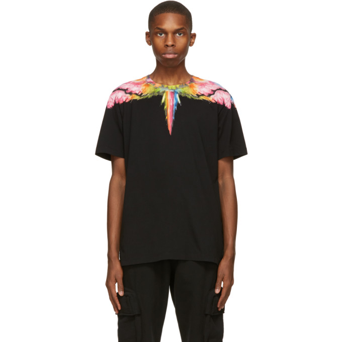 MARCELO BURLON COUNTY OF MILAN MARCELO BURLON COUNTY OF MILAN BLACK COLORDUST WINGS T-SHIRT