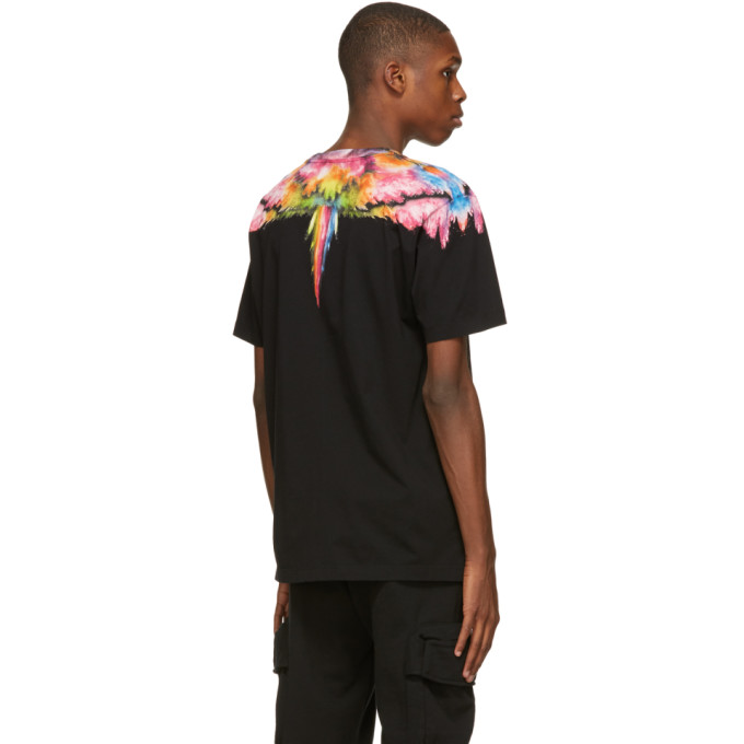 MARCELO BURLON COUNTY OF MILAN MARCELO BURLON COUNTY OF MILAN BLACK COLORDUST WINGS T-SHIRT