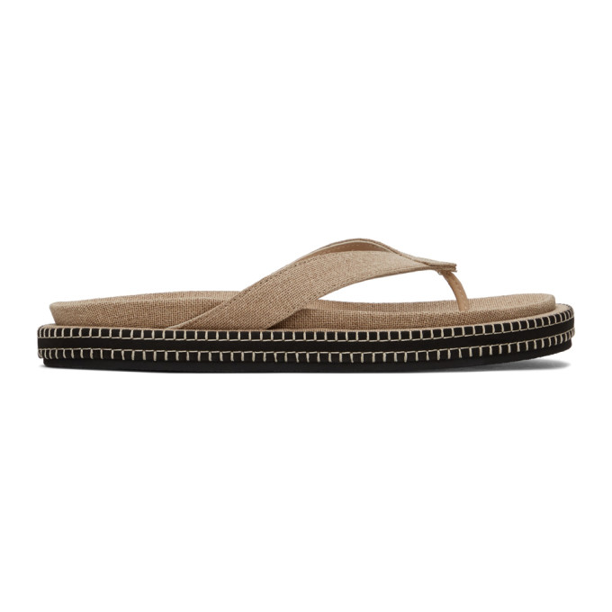 JACQUEMUS BEIGE 'LES TATANES BLÉ' SANDALS