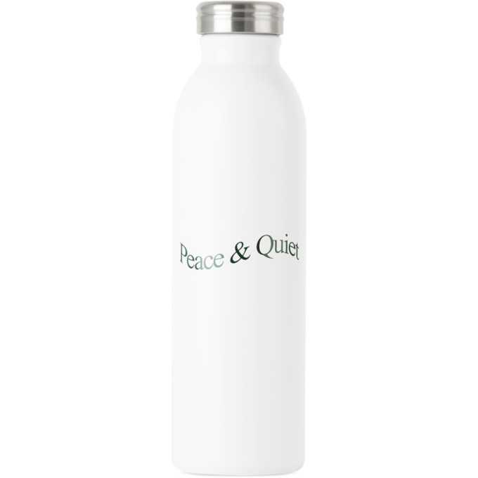 Museum Of Peace And Quiet Ssense Exclusive White Easton Edition Wordmark Bottle, 20.9 oz