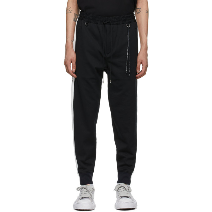 MASTERMIND JAPAN BLACK SIDE LINE TRACK LOUNGE PANTS