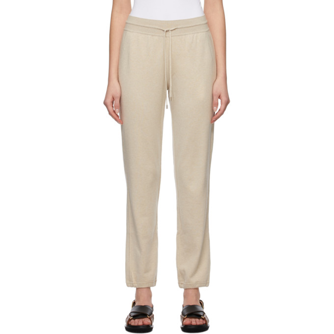 LORO PIANA BEIGE BABY CASHMERE MERANO LOUNGE PANTS