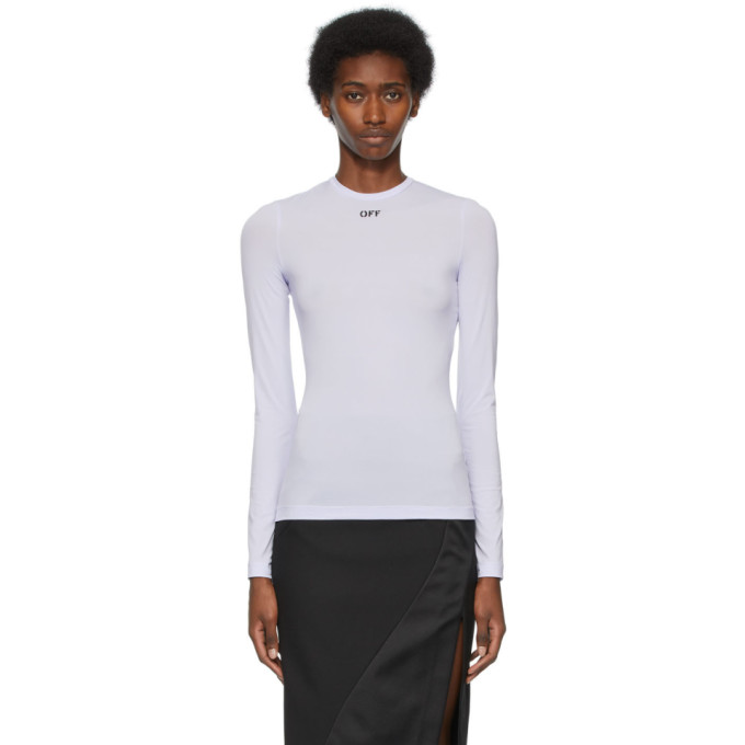 Off-white Purple Basic Long Sleeve T-shirt In Lilac