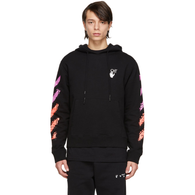 OFF-WHITE OFF-WHITE BLACK SLIM MARKER HOODIE