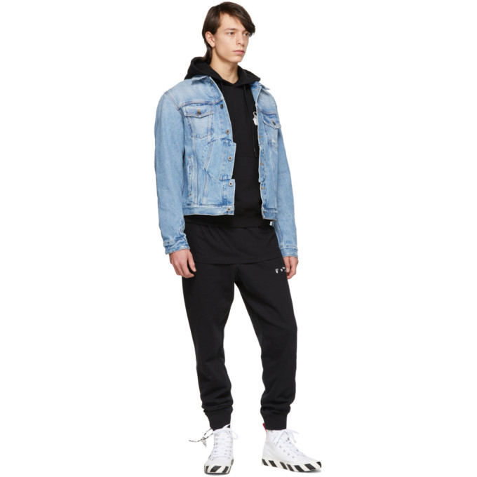 OFF-WHITE OFF-WHITE BLACK SLIM MARKER HOODIE