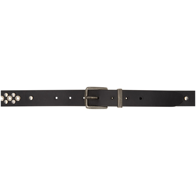 Shop Lemaire Black Studded Belt In 999 Black